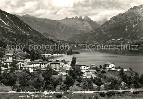 AK / Ansichtskarte Valle_del_Piave Fliegeraufnahme S. Croce col Lago 