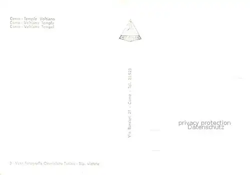 AK / Ansichtskarte Como_Lago_di_Como Temple Voltiano Como_Lago_di_Como