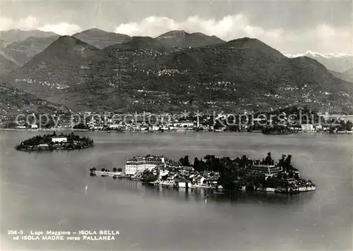 AK / Ansichtskarte Isola_Bella_Lago_Maggiore Fliegeraufnahme Isola Mader verso Pallanza Isola_Bella_Lago_Maggiore