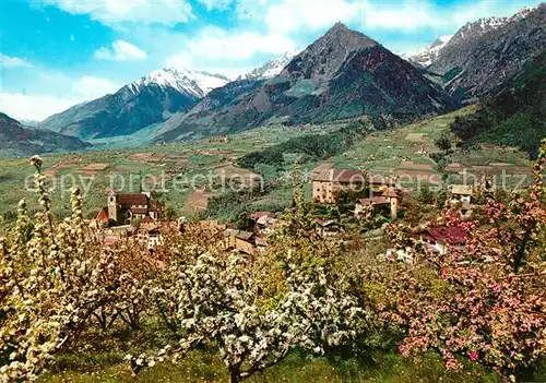 AK / Ansichtskarte Schenna_Meran mit Schloss Schenna Meran