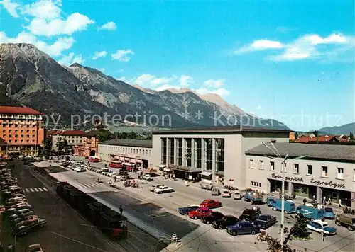 AK / Ansichtskarte Innsbruck Hauptbahnhof und Nordkette Innsbruck