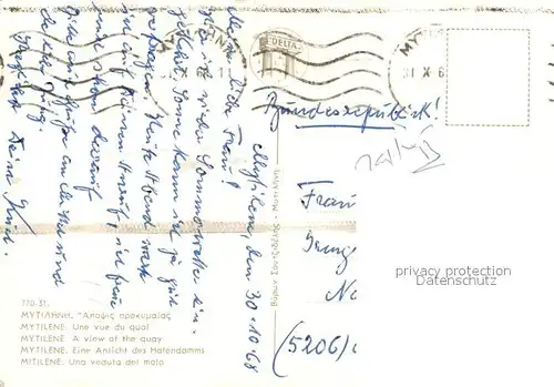 AK / Ansichtskarte Mytilene_Greece Quay 