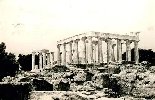 AK / Ansichtskarte Egina_Aegina Temple d Afea Tempel Ruinen Antike Staette Egina Aegina