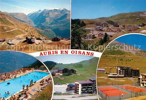 AK / Ansichtskarte Auris_en_Oisans Panorama Village des Sports d hiver Tennis Piscine Alpes Francaises 