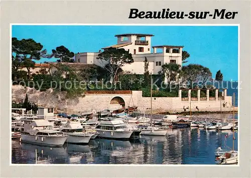 AK / Ansichtskarte Beaulieu sur Mer Institut de France Fondation Theodore Reinach Villa Grecque Kerylos Port Yachts Beaulieu sur Mer