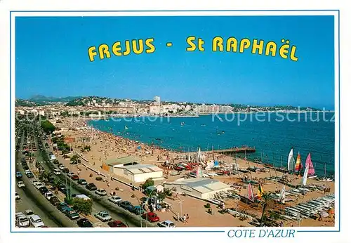 AK / Ansichtskarte Frejus Plage et Saint Raphael ancien port et Port Santa Lucia Frejus