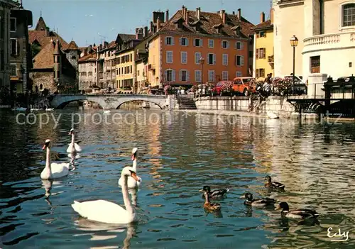 AK / Ansichtskarte Annecy_Haute Savoie Dans les vieux quartiers Rencontre sur le Thiou Annecy Haute Savoie