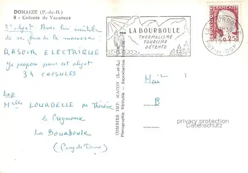AK / Ansichtskarte Domaize Colonie de Vacances Domaize