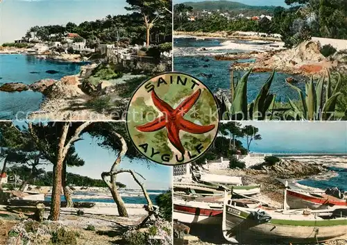 AK / Ansichtskarte Saint Aygulf_Var La cote Plage bateaux de peche Seestern Saint Aygulf Var