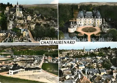 AK / Ansichtskarte Chateaurenard_Loiret Eglise Saint Etienne Chateau de la Motte le C.E.G. Chateaurenard Loiret