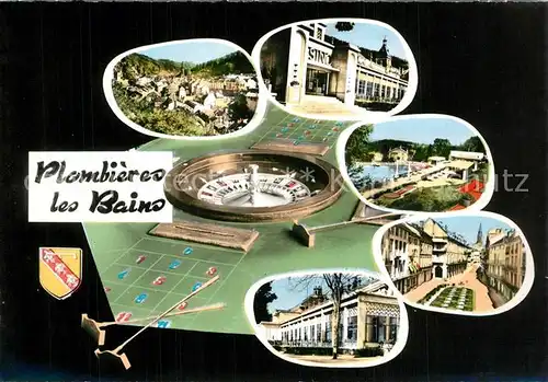 AK / Ansichtskarte Plombieres les Bains_Vosges Vues d ensemble Casino Roulette Plombieres les Bains