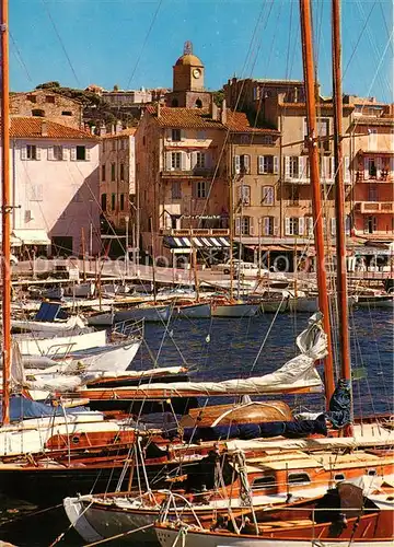 AK / Ansichtskarte Saint_Tropez_Var Pespective sur le port Yachts Voiliers Cote d Azur Saint_Tropez_Var