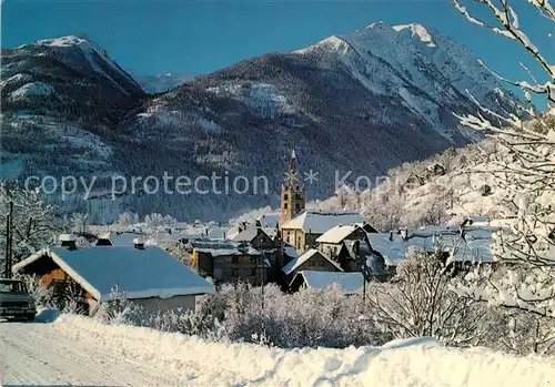 AK / Ansichtskarte Vallouise Panorama du village en hiver Alpes Francaises Vallouise