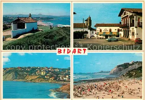 AK / Ansichtskarte Bidart Chapelle de la Madeleine Eglise Mairie Plage Bidart