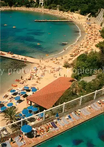 AK / Ansichtskarte Bandol Plage de Renecros vue de la piscine de l Hotel Ile Rousse Bandol