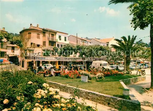 AK / Ansichtskarte Le_Lavandou Le jardin de la Mairie Cafe Restaurant Le_Lavandou