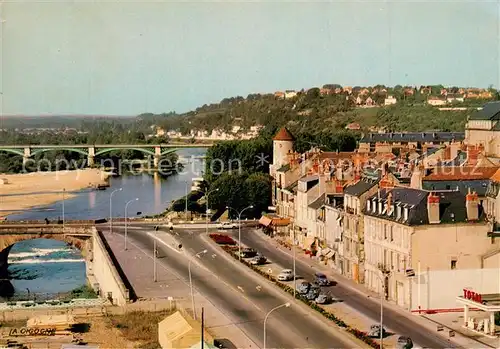AK / Ansichtskarte Nevers_Nievre Arrivee au Pont de Loire au centre Tour Gauguin Nevers Nievre