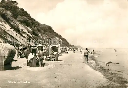 AK / Ansichtskarte ueckeritz_Usedom Kueste Strand ueckeritz Usedom