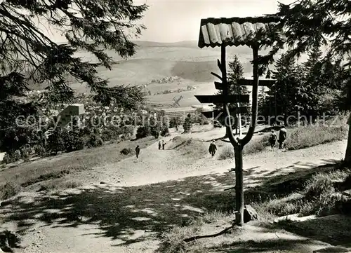 AK / Ansichtskarte Oberwiesenthal_Erzgebirge Panorama Blick vom Eckbauer Oberwiesenthal Erzgebirge