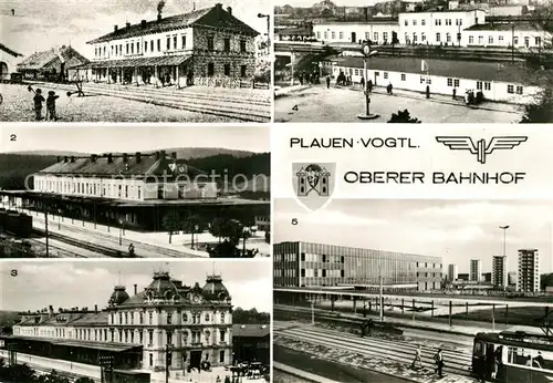 AK / Ansichtskarte Plauen_Vogtland Oberer Bahnhof Stadt der Spitzen Plauen_Vogtland