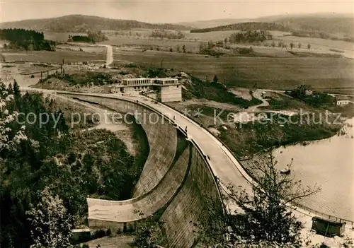 AK / Ansichtskarte Poehl_Vogtland Talsperre Sperrmauer Poehl_Vogtland