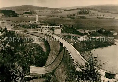 AK / Ansichtskarte Poehl_Vogtland Talsperre Sperrmauer Stausee Poehl_Vogtland