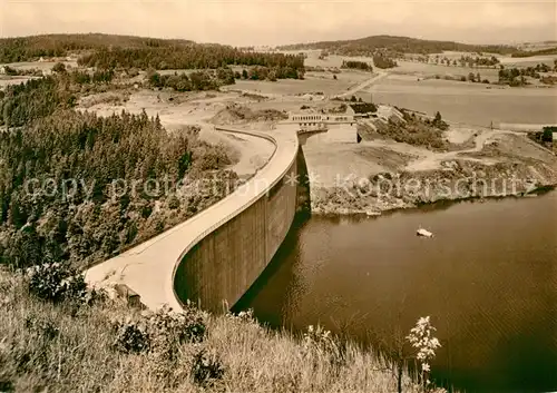 AK / Ansichtskarte Poehl_Vogtland Talsperre Sperrmauer Stausee Poehl_Vogtland