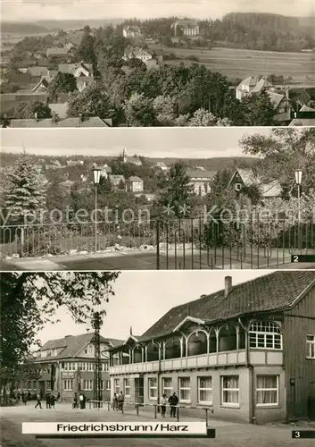AK / Ansichtskarte Friedrichsbrunn_Harz Panorama Sanatorium Ernst Thaelmann HO Hotel Zum Ramberg Friedrichsbrunn Harz