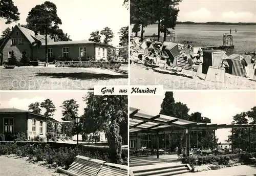 AK / Ansichtskarte Klausdorf_Mellensee Gaststaette Terrasse Badestrand Klausdorf_Mellensee