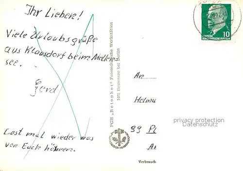 AK / Ansichtskarte Klausdorf_Mellensee Gaststaette Terrasse Badestrand Klausdorf_Mellensee