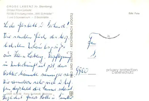 AK / Ansichtskarte Klein_Labenz FDGB Erholungsheim Willi Schroeder Speiseraum Gaststaette Klein_Labenz