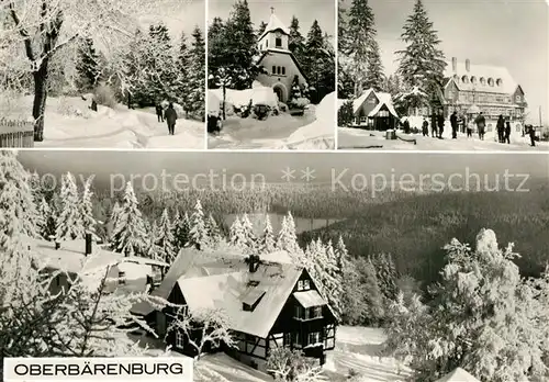 AK / Ansichtskarte Oberbaerenburg_Baerenburg Kapelle Hotel Winterlandschaft Oberbaerenburg Baerenburg