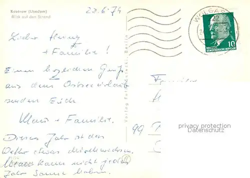 AK / Ansichtskarte Koserow_Ostseebad_Usedom Blick auf den Strand Koserow_Ostseebad_Usedom
