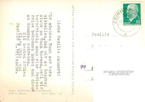 AK / Ansichtskarte Crimmitschau Johanneskirche Bahnhofsvorplatz Markt Gondelteich Sahnpark Friedenshain Crimmitschau