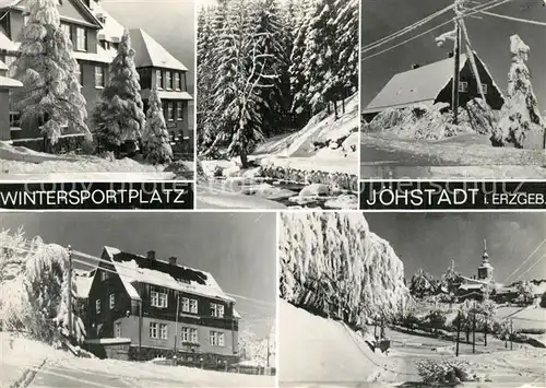 AK / Ansichtskarte Joehstadt Teilansichten Wintersportplatz Winterlandschaft Erzgebirge Joehstadt