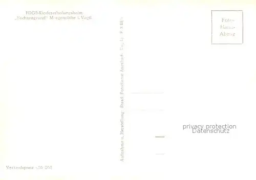 AK / Ansichtskarte Morgenroethe Rautenkranz FDGB Kindererholungsheim Sachsengrund Koehlerhaus Koehlerwiese Waschraum Speisezimmer Morgenroethe Rautenkranz