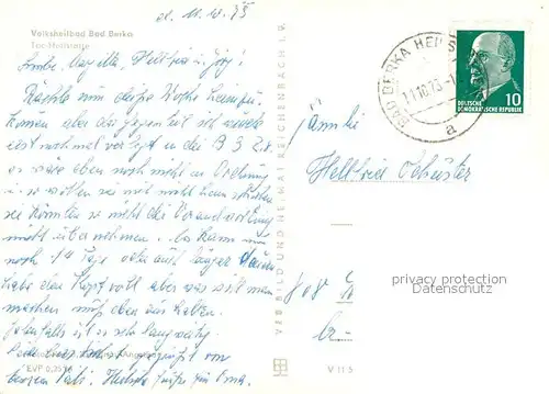 AK / Ansichtskarte Bad_Berka Volksheilbad Tbc Heilstaette Bad_Berka