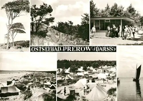 AK / Ansichtskarte Prerow_Ostseebad Strand Camping Duenen Kiosk Prerow_Ostseebad