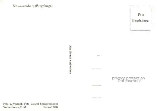 AK / Ansichtskarte Schwarzenberg_Erzgebirge Kirche und Schloss Nachtaufnahme Handabzug Schwarzenberg Erzgebirge