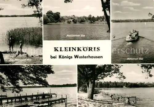 AK / Ansichtskarte Kleinkoeris Uferpartie am Hoelzernen See Kleinkoeriser See Bootssteg Badestelle Kleinkoeris