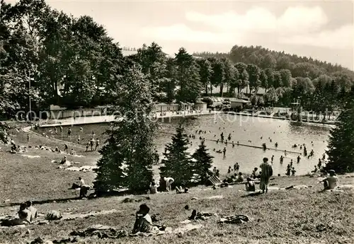 AK / Ansichtskarte Warmbad_Wolkenstein Schwimmbad Freibad Warmbad_Wolkenstein