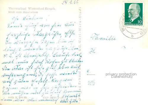 AK / Ansichtskarte Wiesenbad Blick zum Sanatorium Wiesenbad