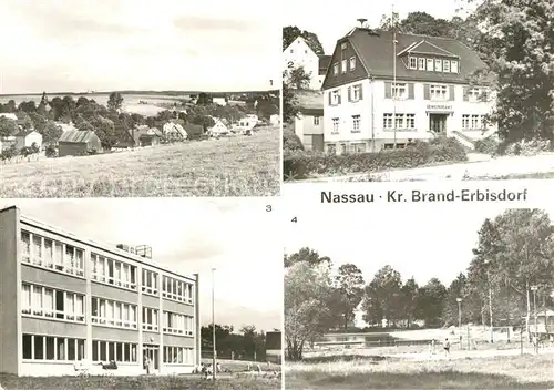 AK / Ansichtskarte Nassau_Brand Erbisdorf Teilansicht Rat der Gemeinde Kindergarten Freibad Nassau Brand Erbisdorf