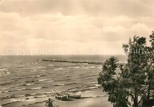 AK / Ansichtskarte Lubmin_Ostseebad Blick aufs Meer Strand Lubmin_Ostseebad