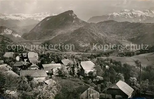 AK / Ansichtskarte Mieussy Village de Messy La Chaine du Mont Blance et la Pointe Percee Mieussy