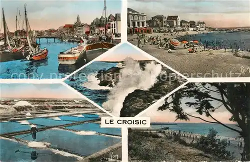 AK / Ansichtskarte Le_Croisic Le Port Plage de Port Lin Les Rochers Marais salants La Jetee Le_Croisic