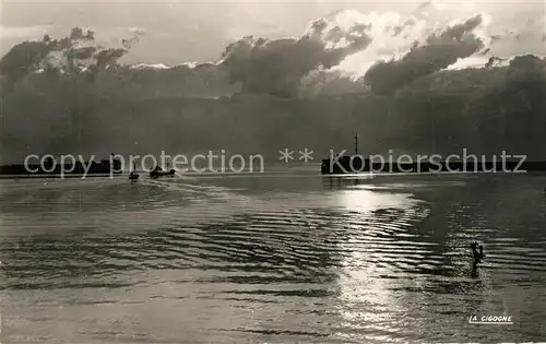 AK / Ansichtskarte Le_Havre Coucher de soleil sur lavent port Le_Havre