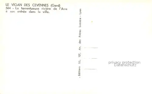 AK / Ansichtskarte Le_Vigan_Gard La torrentueuse riviere de lArre a son entree dans la ville Le_Vigan_Gard