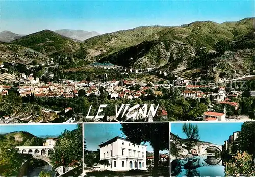 AK / Ansichtskarte Le_Vigan_Gard Vue generale Pont de la Croix La Mairie Pont gothique sur l Arre Le_Vigan_Gard