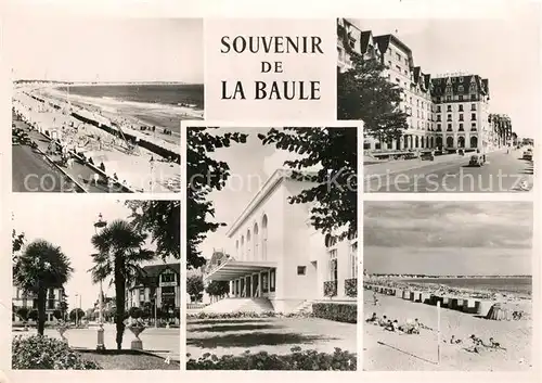 AK / Ansichtskarte La_Baule_sur_Mer Entree du Casino Vue generale de la Plage Hotel de lHermitage La Place des Palmiers La Plage La_Baule_sur_Mer